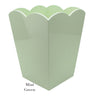 Scalloped Lacquer Waste Bin Collection - Mint Green