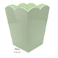 A mint green scalloped-edge container from the Addison Ross Scalloped Lacquer Waste Bin Collection, labeled "Mint Green" on the lower left side.