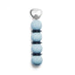 Addison Ross Bobbin Bottle Opener Collection: A stylish bottle opener with a stainless steel top and a handle of four stacked light blue spheres accented by black rings, beautifully presented against a white background—an elegant gift for any occasion.
