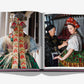 Assouline's "Budapest Gem" beautifully encapsulates Budapest's allure: one page displays a traditional costume from the back, while the adjacent page features an older woman at Buda Castle helping a younger woman adjust her similar outfit.