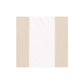 The Caspari Bandol Stripe Collection features square, eco-friendly napkins with a white center, beige side borders, and a subtle textured pattern.
