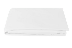 The Bergamo Fitted Sheet by Matouk, crafted from luxurious 500 thread count Egyptian cotton, is neatly folded and displayed on a plain white background.