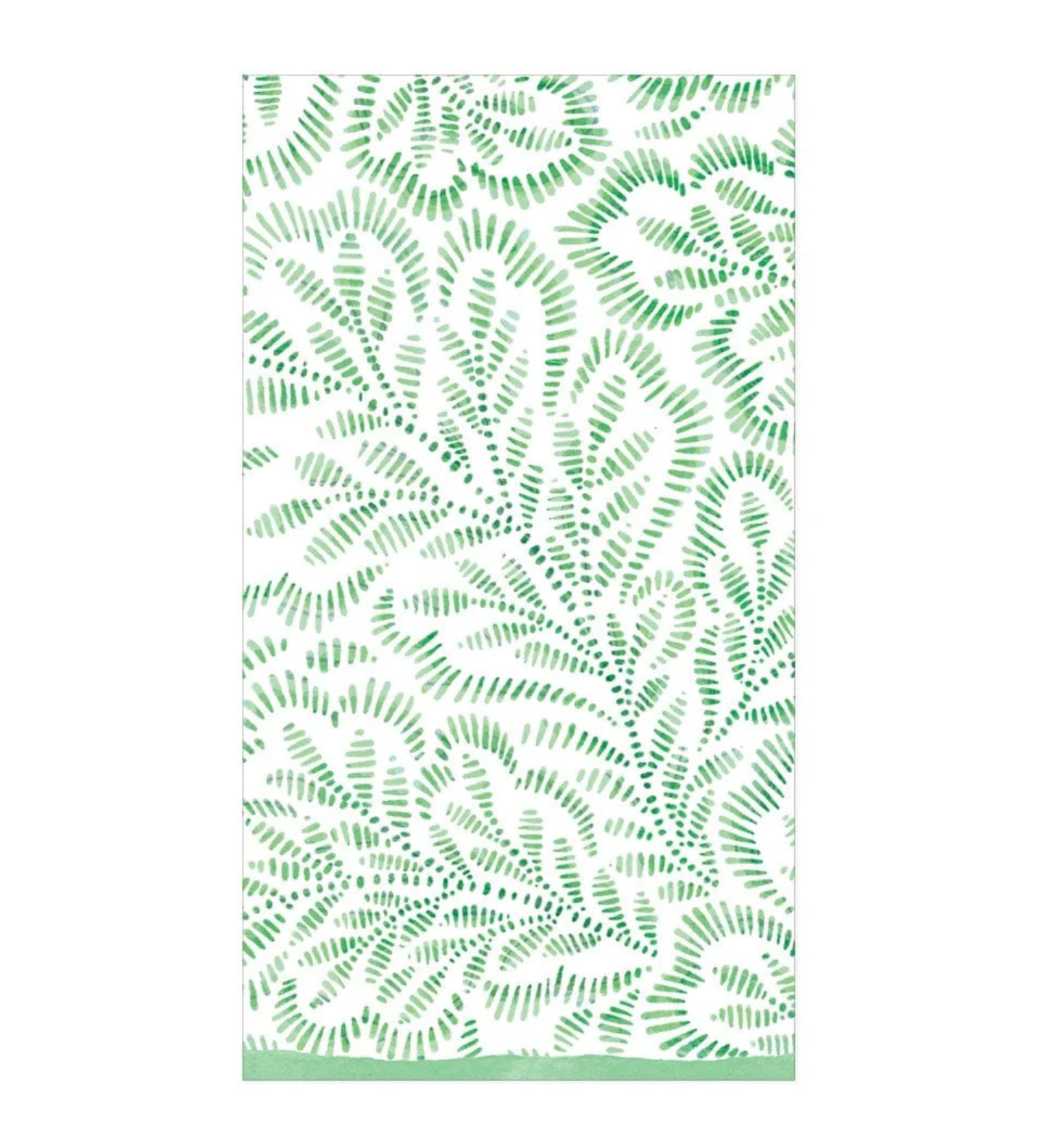 Caspari Block Print Leaves Napkin - Thumbnail 5