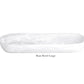 A large, oval white bowl with a marbled texture from the White Resin Serveware Collection by Nashi Home rests on a plain background—a stunning centerpiece for serving and enhancing any home decor.