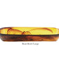Add shatter-resistant elegance to your decor with the Tortoise Resin Serveware Collection by Nashi Home, featuring large, rectangular amber bowls with rounded edges and marbled brown patterns.