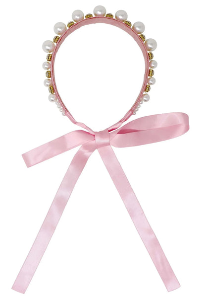 Limited Edition Pink Poppy Claris Jeweled Pearl Headband.