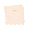 2027 Desk Calendar - Pink Scallop Refill