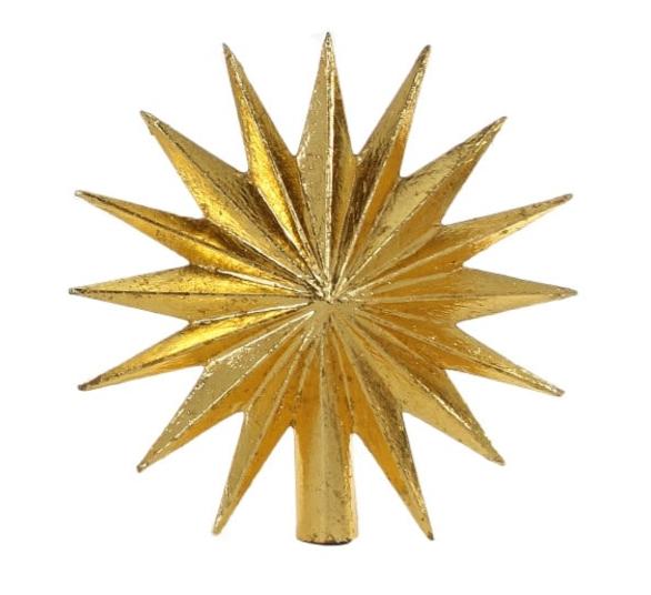 Cody Foster Star Tree Topper, Gold