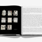An open book, "Chanel: The Legend of an Icon" by Assouline, reveals chic text on the right and couture clothing images accented with mathematical symbols on the left, echoing Chanel's timeless elegance in modern fashion.