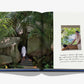 Open the pages of "Cheval Blanc" by Assouline to reveal a tropical spa: left, someone in a robe wanders among rocks; right, another enjoys an indoor massage with lush greenery views. Experience bespoke service and luxury hospitality at its finest.