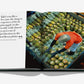 A worker in an orange shirt arranges pineapples in a large crate, while the left page of Costa Rica Vida by Assouline features a quote highlighting Costa Rica’s pineapple exports and the essence of Pura Vida.