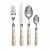Wave Flatware Collection - Cappuccino & White, 16pc