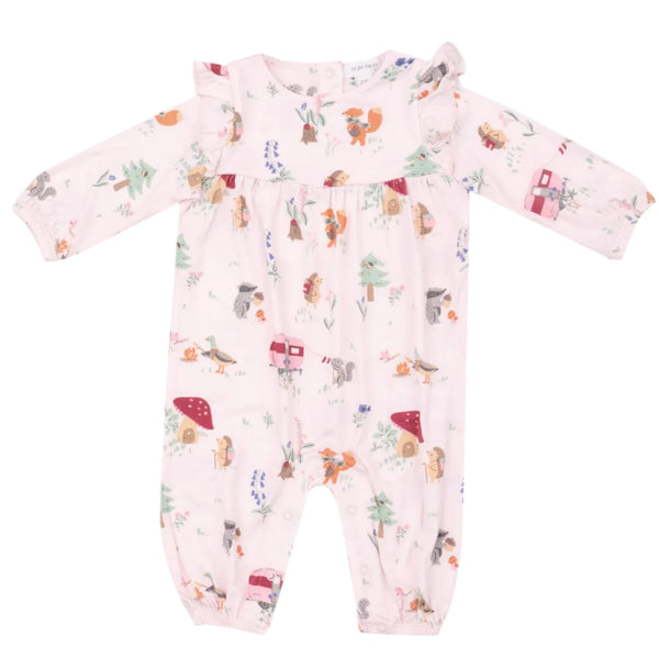 Angel Dear Ruffle Sleeve Romper Cute Animal Campers