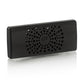 The Baobab Collection Car Diffuser by Baobab is a black rectangular car fragrance accessory featuring circular front holes and a central tree logo, designed to freshen your vehicle’s ventilation system with a pleasant scent.