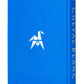 Blue book titled "Cheval Blanc" by Assouline features a geometric horse logo on the front, symbolizing luxury hospitality, with the publisher's website at the bottom.