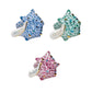Three Herend Small Conch Shell ceramic rings—one blue, one green, and one pink—feature hand-painted designs, gold accents, and patterned surfaces for artistic display on a white background.