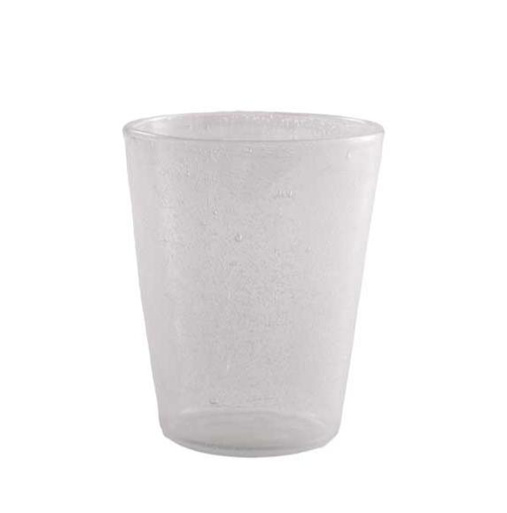 The Memento White Acrylic Drinkware Collection, with its slightly frosted finish, stands out against a plain white background—ideal for pairing with bold colors and other functional pieces for stylish outdoor dining.