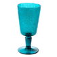 This blue, textured goblet with a short stem is from the Turquoise Acrylic Drinkware Collection by Memento—crafted from durable acrylic and perfect for outdoor dining.