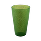 The Memento Lime Acrylic Drinkware Collection features a translucent green cup with a bold, bubble-like pattern. Perfect for outdoor dining, it's shown upright against a white background.