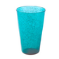 A translucent blue acrylic cup from the Memento Turquoise Acrylic Drinkware Collection, featuring a textured, bubbly pattern—ideal for outdoor dining, shown against a white background.