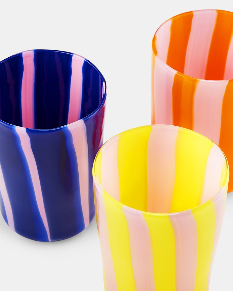 Aquazzura Casa Murano Dolcevita Stripe Tumbler Collection