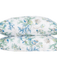 Two stacked rectangular pillows from the Matouk Del Tesoro Bedding Collection, Sea, shown on a white background with a whimsical deep-sea toile design in blue, green, and tan coral and seashells.