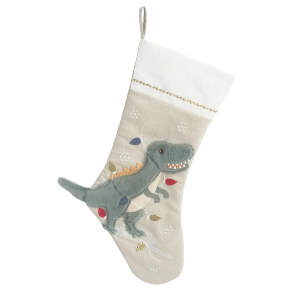 MON AMI Festive Dino Stocking