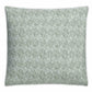 The Matouk Duma Diamond Bedding Collection in Grass features a rectangular pillow with a green and white geometric diamond pattern on Egyptian cotton percale, shown against a plain white background.