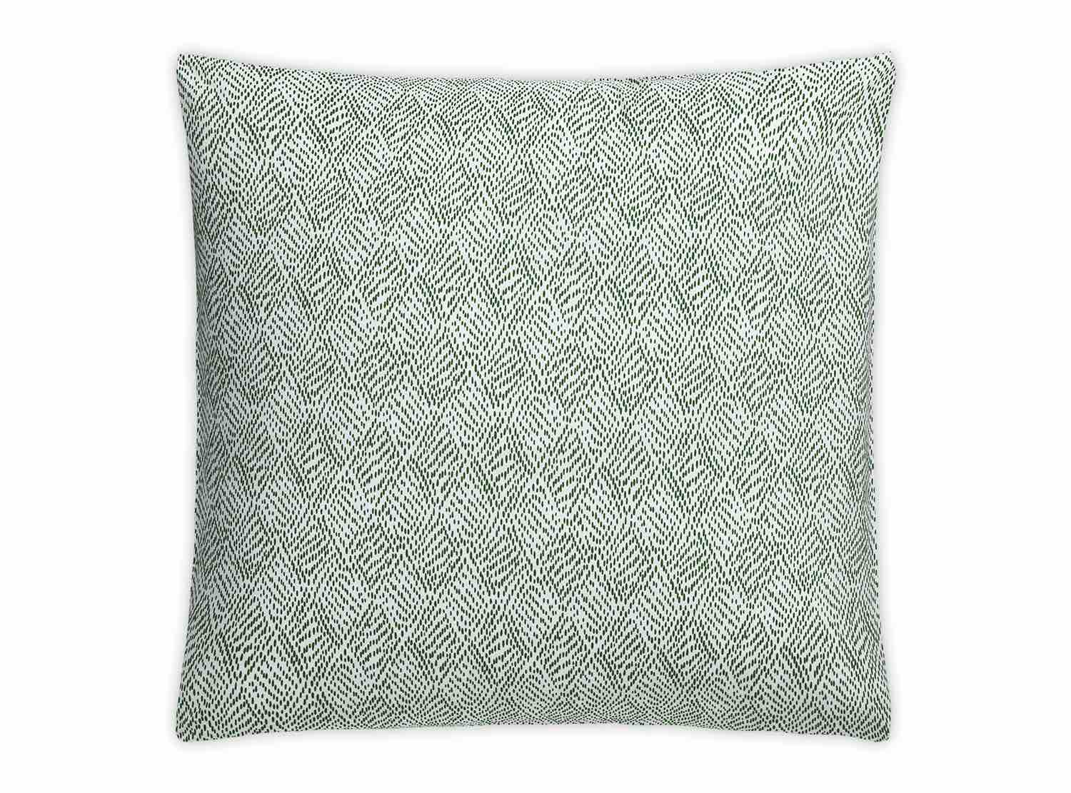 The Matouk Duma Diamond Bedding Collection in Grass features a rectangular pillow with a green and white geometric diamond pattern on Egyptian cotton percale, shown against a plain white background.