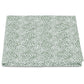 The Duma Diamond Bedding Collection by Matouk features green and white patterned cloth with a geometric diamond design, crafted from luxurious Egyptian cotton percale in the Schumacher design style, displayed against a plain white background.