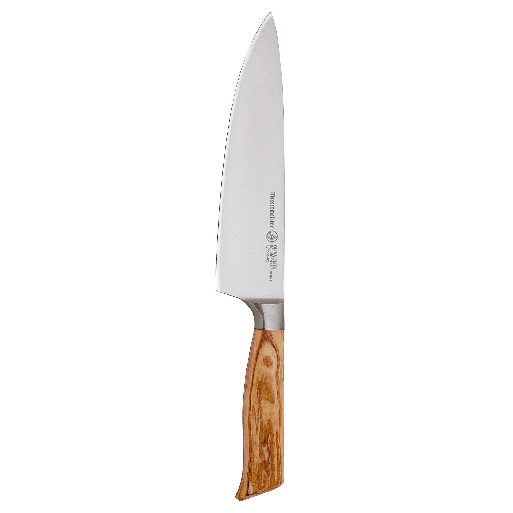 The Messermeister Oliva Elite Next Level 5-piece Knife Block Set is displayed against a white background.