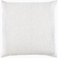Hand-stitched decorative pillow from the John Robshaw Hand-Stitched Bedding Collection, featuring a textured white cotton voile cover, photographed against a white background.