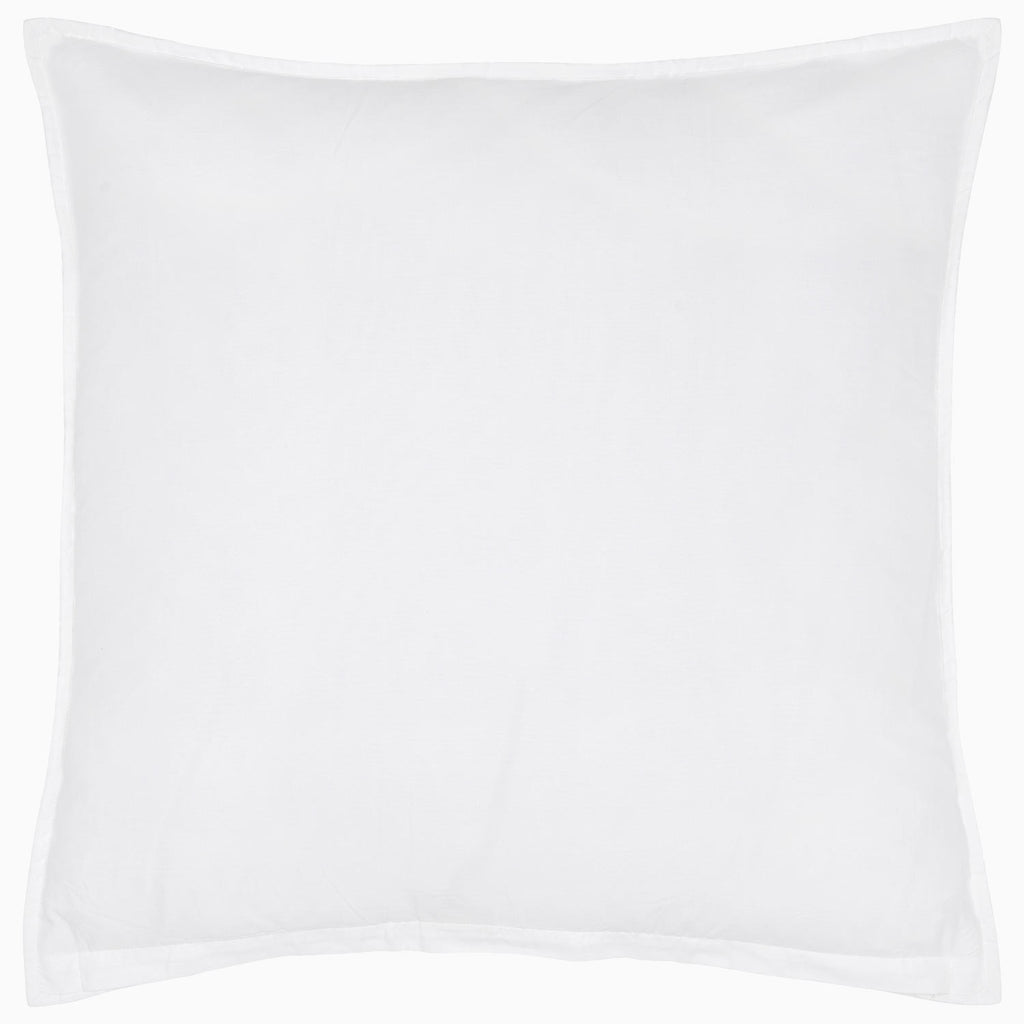 The Rimi Light Indigo Bedding by John Robshaw features hand-quilted organic cotton with visible edge seams and is photographed against a white background.