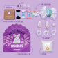 Featuring loopable yarn, a crochet needle, pre-made parts, stuffing, instructions, and a purple storage bag, The Woobles Jojo the Bunny Beginner Crochet Kit is the perfect fingerloop kit for anyone looking to create their own Jojo the Bunny.
