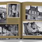 An open Assouline "Fontainebleau" book showcases black and white photos: individuals by a plane, a bust with arches, a historic building, luxurious ornate hallways echoing the Fontainebleau hotel's grandeur, and two people relaxing on deck chairs.