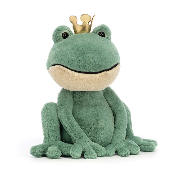 Jellycat's Green Fabian the Frog Prince Stuffed Animal