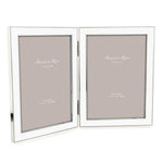 The Addison Ross Enamel and Silver Frame from the Addison Ross collection features a neutral background, silver trim, dimensions of 5" x 7" (13 x 18cm), and "Addison Ross London" placeholder text.