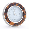 Round Silver Alarm Clock - Tortoiseshell & Silver