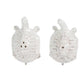 The Juliska Clever Creatures Turtle Salt and Pepper Set features two white ceramic turtles with differing shell holes, symbolizing wisdom and good luck—an ideal addition to any entertaining enthusiast’s collection.