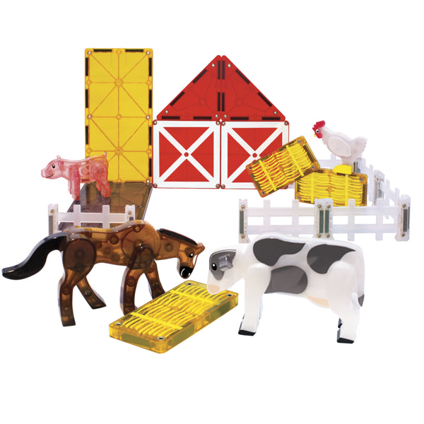  Farm Animals 25-Piece set, part of the MAGNA-TILES® Animal Collection