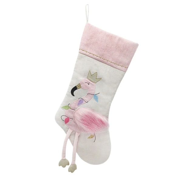 Mon Ami Festive Flamingo Stocking