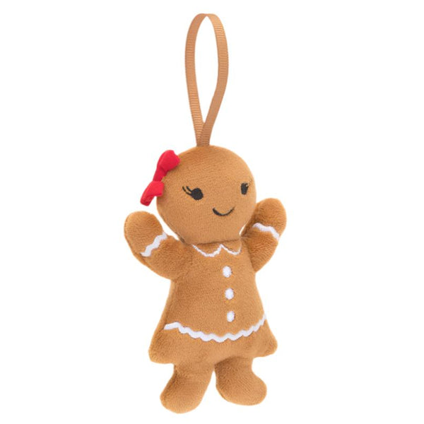 Jellycat Festive Folly Gingerbread Ruby Ornament