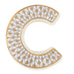 The Herend Letters collection features a ceramic letter "C" with a white base and gold leaf pattern, highlighting the artistry of hand-painted design.