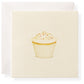 The Karen Adams Flour Shoppe Gift Enclosures feature a square cream card with a cupcake topped with white frosting and colorful sprinkles, set against a plain background, accompanied by a partially visible envelope.