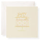 Karen Adams Make A Wish Gift Enclosures: Square birthday cards with a cake illustration and gold "Happy Birthday" script, paired with white envelopes—perfect for adding a charming touch to your special celebration.
