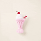 The Foggy Dog Strawberry Milkshake Snuffle Dog Toy features a pink milkshake design with white whipped cream, a red cherry, and a striped straw—perfect for playful pups and fun playtime.