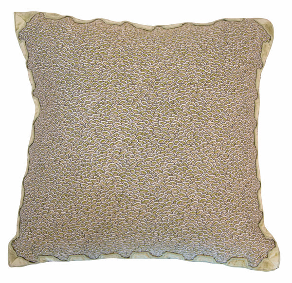 Cerilly Etang Pillow with Scallop Trim