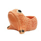 From the Jean Roger Paris Ceramic Frog Collection, this ceramic planter features a textured orange finish and a back cavity, inspired by iconic frog designs, set against a white background.