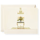 The Dolce Vita Card Set by Karen Adams features hand-embellished illustrations of floral arrangements with chandeliers, and includes envelopes—an elegant hostess gift or addition to your natural white note card collection.
