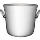 The Christofle Vertigo Ice Bucket, featuring two side handles in the sleek style of Andrée Putman, is displayed against a white background.